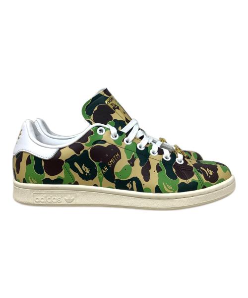 adidas（アディダス）adidas (アディダス) A BATHING APE (アベイシングエイプ) adidas（アディダス）　A BATHING APE（アベイシングエイプ）　STAN SMITH　	IG8949 カーキ サイズ:27.0の古着・服飾アイテム