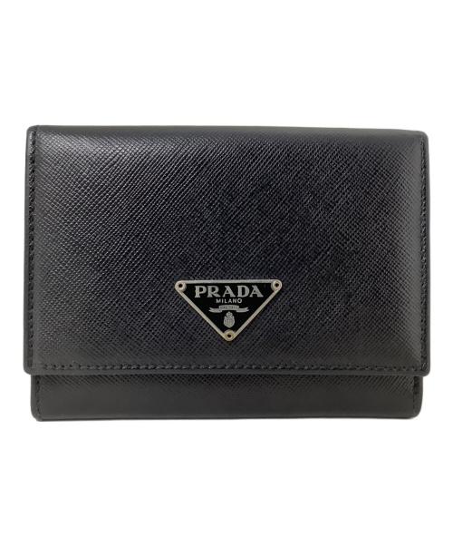PRADA（プラダ）PRADA (プラダ) 2つ折り財布　PRADA（プラダ）　1M0842　39 ブラックの古着・服飾アイテム