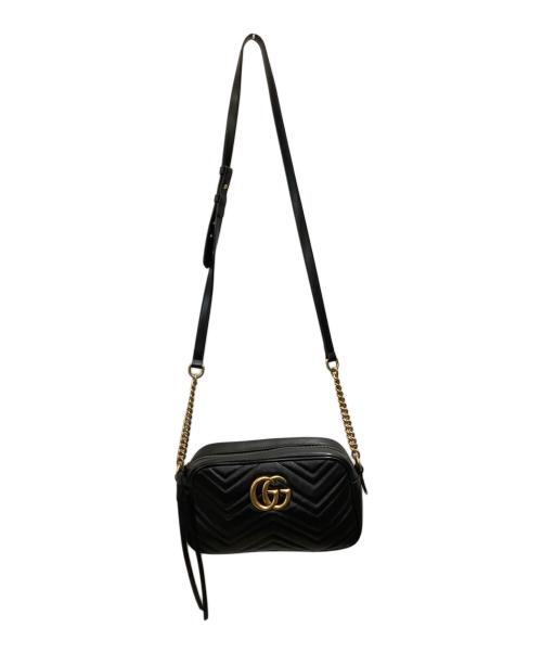 GUCCI（グッチ）GUCCI (グッチ) グッチ GGマーモント ショルダーバッグ ブラックの古着・服飾アイテム