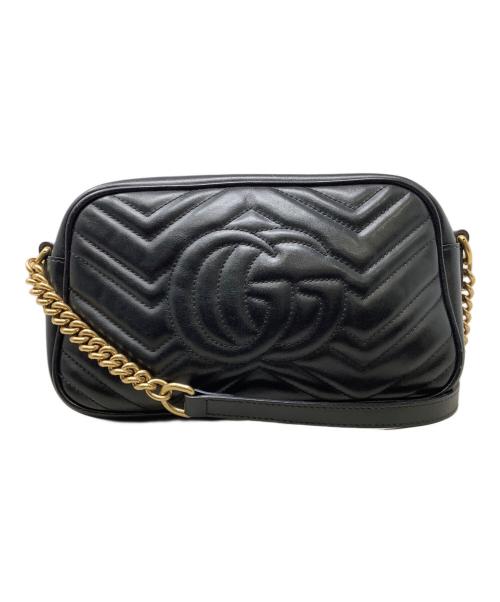 GUCCI（グッチ）GUCCI (グッチ) グッチ GGマーモント ショルダーバッグ ブラックの古着・服飾アイテム