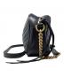 中古・古着 GUCCI (グッチ) グッチ GGマーモント ショルダーバッグ ブラック：130000円