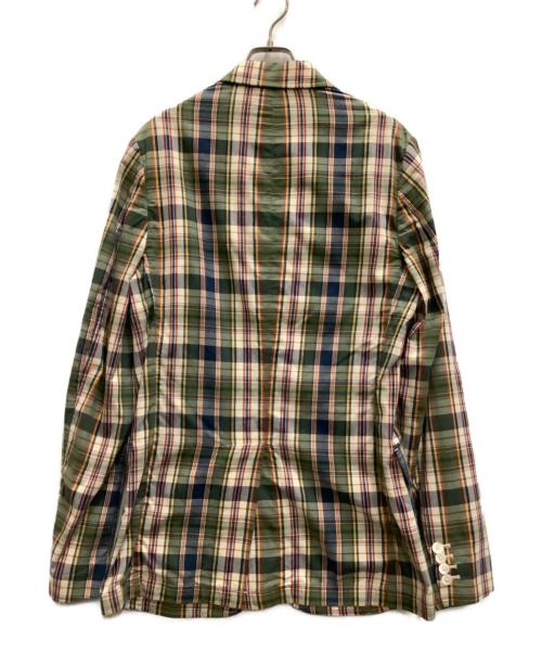 POLO RALPH LAUREN（ポロ・ラルフローレン）POLO RALPH LAUREN (ポロ・ラルフローレン) テーラードジャケット　マドラスチェック グリーン サイズ:38Lの古着・服飾アイテム