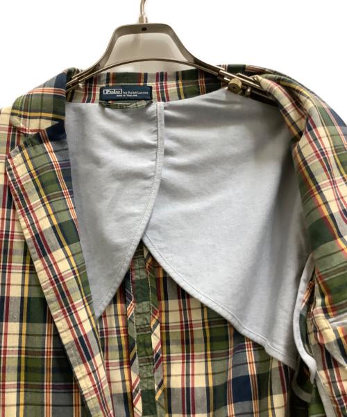 POLO RALPH LAUREN（ポロ・ラルフローレン）POLO RALPH LAUREN (ポロ・ラルフローレン) テーラードジャケット　マドラスチェック グリーン サイズ:38Lの古着・服飾アイテム