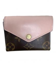 LOUIS VUITTON（ルイ ヴィトン）の古着「ルイヴィトン LOUIS VUITTON 三つ折り財布 ポルトフォイユ・ゾエ ローズ・バレリーヌ」｜ピンク