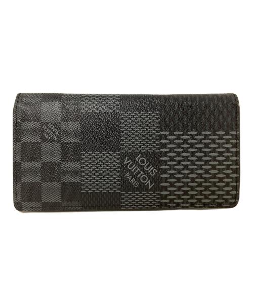 LOUIS VUITTON（ルイ ヴィトン）LOUIS VUITTON (ルイ ヴィトン) LOUIS VUITTON（ルイヴィトン）　N60436　ダミエ・グラフィット　ポルトフォイユ ブラザ ブラックの古着・服飾アイテム