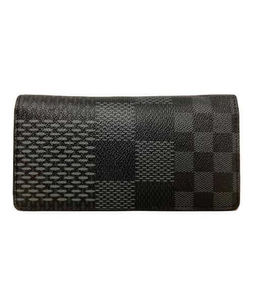 LOUIS VUITTON（ルイ ヴィトン）LOUIS VUITTON (ルイ ヴィトン) LOUIS VUITTON（ルイヴィトン）　N60436　ダミエ・グラフィット　ポルトフォイユ ブラザ ブラックの古着・服飾アイテム