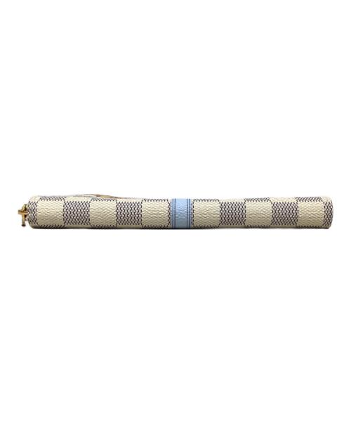 LOUIS VUITTON（ルイ ヴィトン）LOUIS VUITTON (ルイ ヴィトン) LOUIS VUITTON（ルイヴィトン）　N60109　ダミエ・アズール　ポルトフォイユ・クレマンス　CA1158 ベージュの古着・服飾アイテム