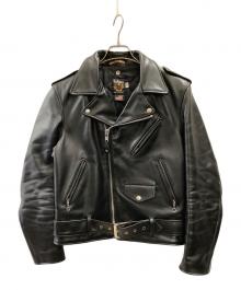 Schott（ショット）の古着「ダブルライダースジャケット」｜ブラック