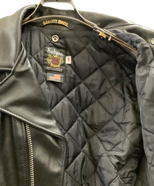 Schott（ショット）Schott (ショット) ダブルライダースジャケット ブラック サイズ:38の古着・服飾アイテム
