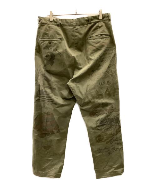AVIREX（アヴィレックス）AVIREX (アヴィレックス) 60’s ARMY CHINO PANTS ”ARCHIVE GRAPHIC オリーブ サイズ:XLの古着・服飾アイテム