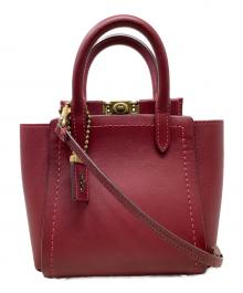 COACH（コーチ）の古着「COACH ハンドバッグ レザー RED」｜レッド
