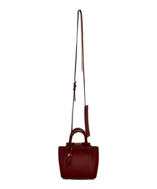 COACH（コーチ）COACH (コーチ) COACH ハンドバッグ レザー RED レッドの古着・服飾アイテム