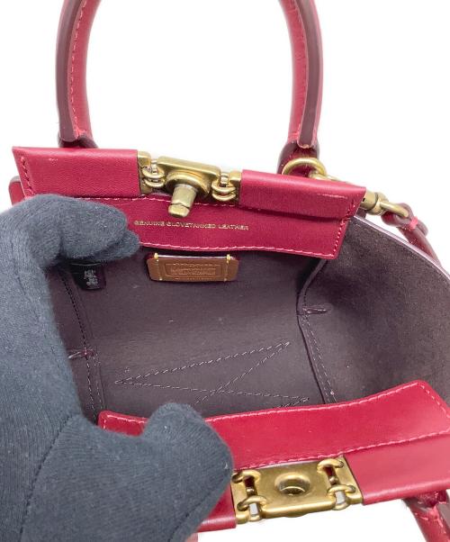 COACH（コーチ）COACH (コーチ) COACH ハンドバッグ レザー RED レッドの古着・服飾アイテム