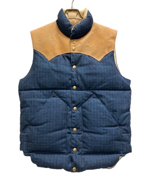 WAREHOUSE（ウエアハウス）WAREHOUSE (ウエアハウス) RockyMountainFeatherBed (ロッキーマウンテンフェザーベッド) Rocky Mountain Featherbedダウンベスト ネイビー サイズ:38の古着・服飾アイテム