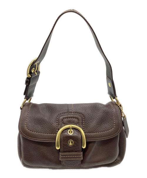 COACH（コーチ）COACH (コーチ) ハンドバッグ　レザー ブラウンの古着・服飾アイテム