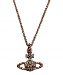 Vivienne Westwood（ヴィヴィアンウエストウッド）の古着「オーブモチーフネックレス」｜ピンクゴールド