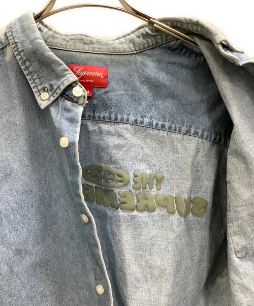 SUPREME（シュプリーム）SUPREME (シュプリーム) バックプリントデニムシャツ インディゴ サイズ:SIZE Mの古着・服飾アイテム