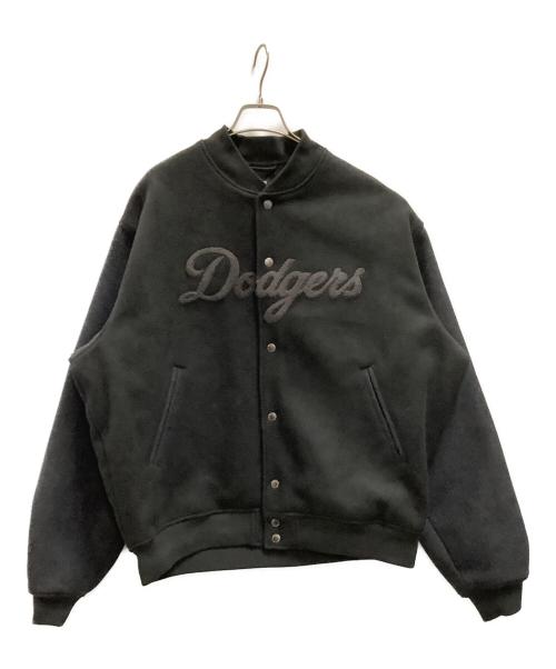 New Era（ニューエラ）New Era (ニューエラ) メルトン バーシティジャケット ロサンゼルス・ドジャース ブラック ブラック サイズ:XL 未使用品の古着・服飾アイテム