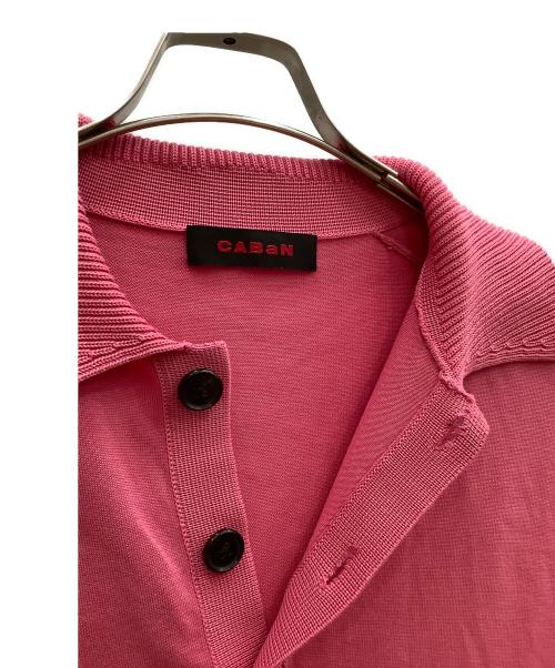 CABAN（キャバン）CABAN (キャバン) ポロニットプルオーバ ピンク サイズ:SIZE Mの古着・服飾アイテム