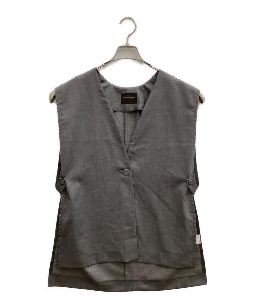 TOMORROW LAND（トゥモローランド）TOMORROW LAND (トゥモローランド) ラメグレーVネックジレ グレー サイズ:SIZE 36の古着・服飾アイテム