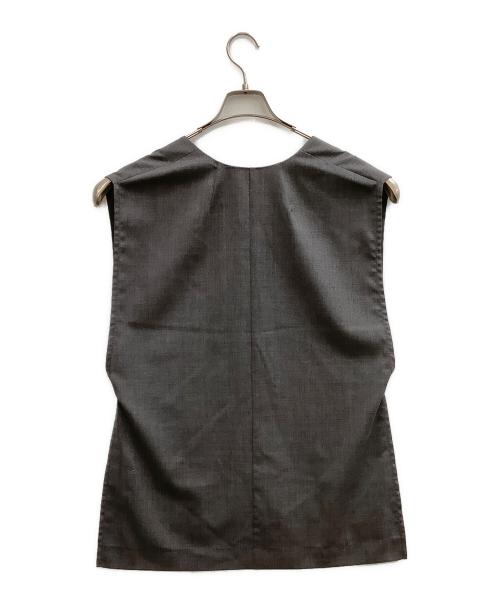 TOMORROW LAND（トゥモローランド）TOMORROW LAND (トゥモローランド) ラメグレーVネックジレ グレー サイズ:SIZE 36の古着・服飾アイテム