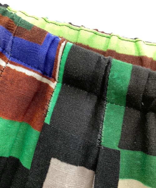 BALLSEY（ボールジィ）BALLSEY (ボールジィ) スキームプリント ドロストワイドパンツ グリーン サイズ:SIZE 34の古着・服飾アイテム