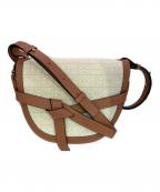 LOEWEロエベ）の古着「ゲートデュアルミニバッグ　LOEWE（ロエベ）　06 21 46」｜ベージュ