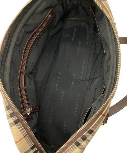 BURBERRY（バーバリー）BURBERRY (バーバリー) BURBERRY(バーバリー) ミニボストンバッグ	84887 ブラウン×ベージュの古着・服飾アイテム