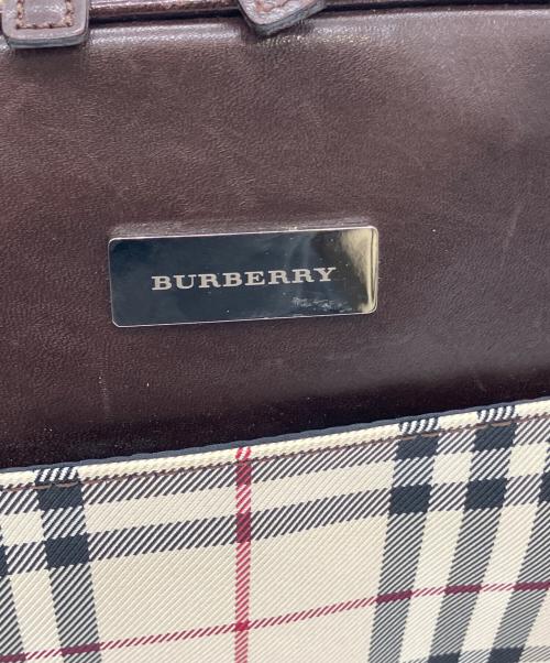 BURBERRY（バーバリー）BURBERRY (バーバリー) BURBERRY(バーバリー) ミニボストンバッグ	84887 ブラウン×ベージュの古着・服飾アイテム