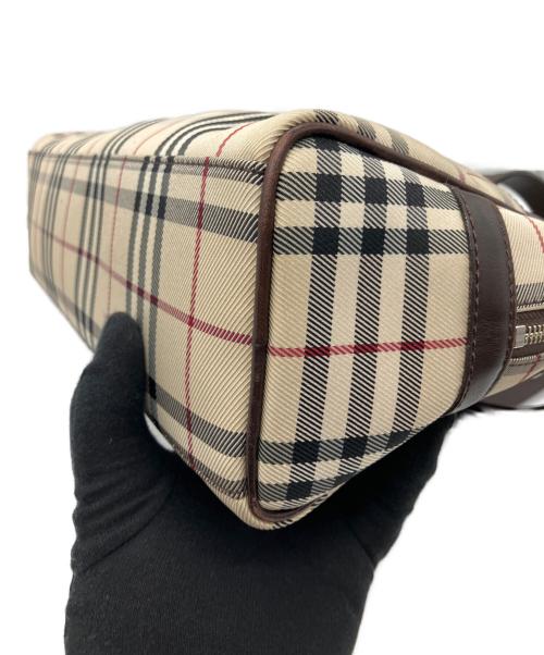 BURBERRY（バーバリー）BURBERRY (バーバリー) BURBERRY(バーバリー) ミニボストンバッグ	84887 ブラウン×ベージュの古着・服飾アイテム
