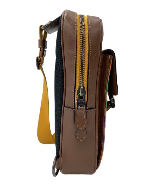 COACH（コーチ）COACH (コーチ) COACH（コーチ）　トラックパックインレインボーシグネチャーキャンバス　C9846　シグネチャー ブラウンの古着・服飾アイテム