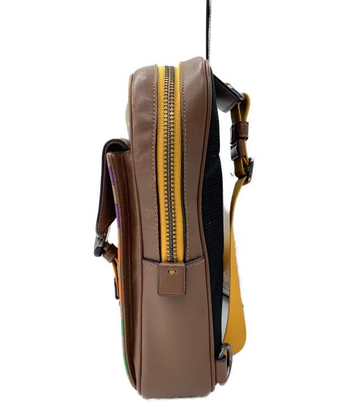 COACH（コーチ）COACH (コーチ) COACH（コーチ）　トラックパックインレインボーシグネチャーキャンバス　C9846　シグネチャー ブラウンの古着・服飾アイテム
