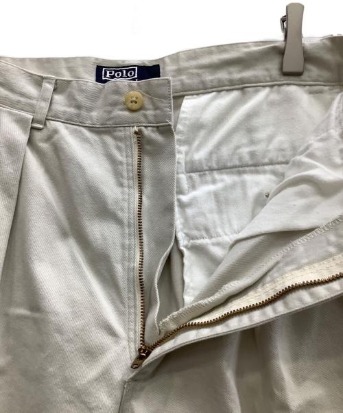 POLO RALPH LAUREN（ポロ・ラルフローレン）POLO RALPH LAUREN (ポロ・ラルフローレン) チノパン　90’s アイボリー サイズ:SIZE 78.5cm (W31)の古着・服飾アイテム