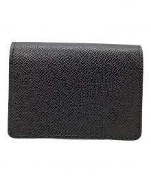LOUIS VUITTON（ルイ ヴィトン）の古着「LOUIS VUITTON（ルイヴィトン）　タイガ　アンヴェロップ・カルト・ドゥ・ヴィジット　M64595」｜ブラック