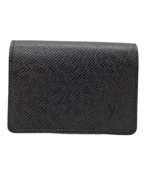 LOUIS VUITTON（ルイ ヴィトン）LOUIS VUITTON (ルイ ヴィトン) LOUIS VUITTON（ルイヴィトン）　タイガ　アンヴェロップ・カルト・ドゥ・ヴィジット　M64595 ブラックの古着・服飾アイテム