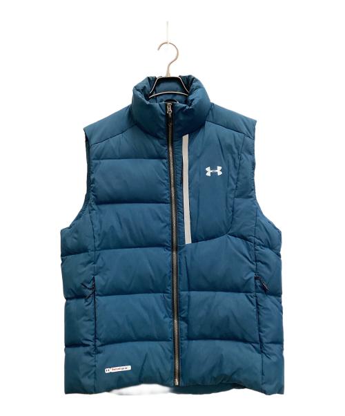 UNDER ARMOUR（アンダーアーマー）UNDER ARMOUR (アンダーアーマー) ダウンベスト　UNDER ARMOUR　（アンダーアーマー） ネイビー サイズ:XLの古着・服飾アイテム
