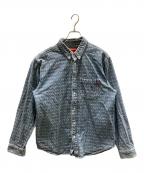 SUPREMEシュプリーム）の古着「Warp Jacquard Logos Denim Shirt」｜インディゴ