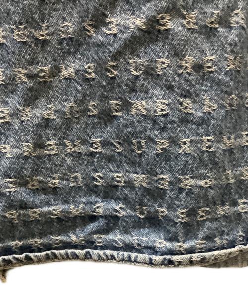 SUPREME（シュプリーム）SUPREME (シュプリーム) Warp Jacquard Logos Denim Shirt インディゴ サイズ:Mの古着・服飾アイテム
