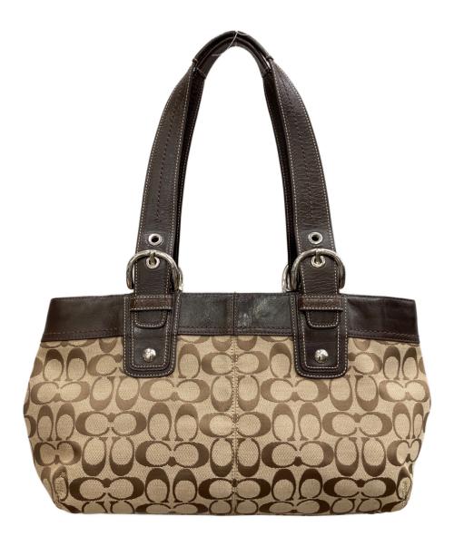 COACH（コーチ）COACH (コーチ) シグネチャー　ソーホー　F13742 ベージュの古着・服飾アイテム