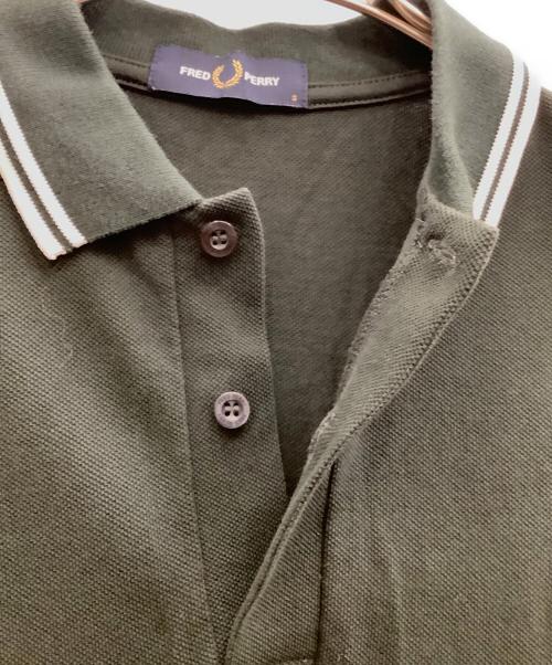 FRED PERRY（フレッドペリー）FRED PERRY (フレッドペリー) ツインティップライン ロングスリーブポロシャツ グリーン サイズ:SIZE Sの古着・服飾アイテム