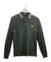 FRED PERRY（フレッドペリー）の古着「ツインティップライン ロングスリーブポロシャツ」｜グリーン