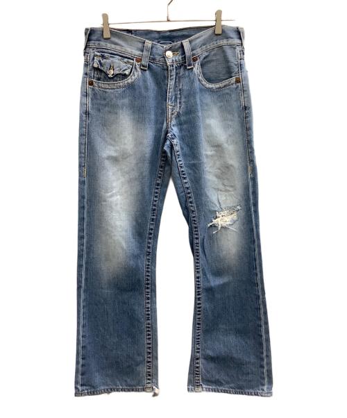 TRUE RELIGION（トゥルー レリジョン）TRUE RELIGION (トゥルー レリジョン) ダメージデニムパンツ インディゴ サイズ:SIZE 78.5cm (W31)の古着・服飾アイテム