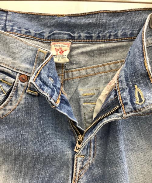 TRUE RELIGION（トゥルー レリジョン）TRUE RELIGION (トゥルー レリジョン) ダメージデニムパンツ インディゴ サイズ:SIZE 78.5cm (W31)の古着・服飾アイテム