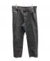 DIESEL（ディーゼル）の古着「エンボスビッグロゴデニムパンツ」｜ブラック