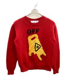 OFFWHITE（オフホワイト）の古着「20AW Pascal Wet Floor Crewneck」｜レッド