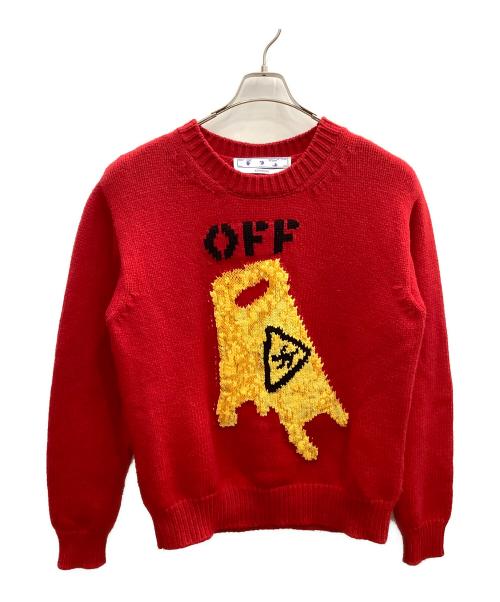 OFFWHITE（オフホワイト）OFFWHITE (オフホワイト) 20AW Pascal Wet Floor Crewneck レッド サイズ:SIZE Lの古着・服飾アイテム