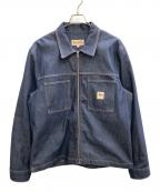 stussyステューシー）の古着「Denim Zip Up Work Shirt」｜インディゴ