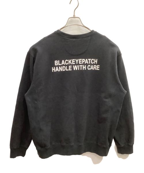 BlackEyePatch（ブラックアイパッチ）BlackEyePatch (ブラックアイパッチ) クルーネックスウェット ブラック サイズ:SIZE XLの古着・服飾アイテム