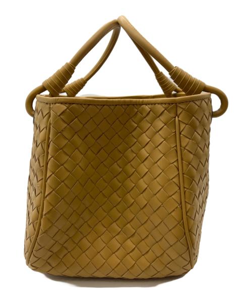 BOTTEGA VENETA（ボッテガベネタ）BOTTEGA VENETA (ボッテガベネタ) イントレチャート　サッチェル イエローの古着・服飾アイテム