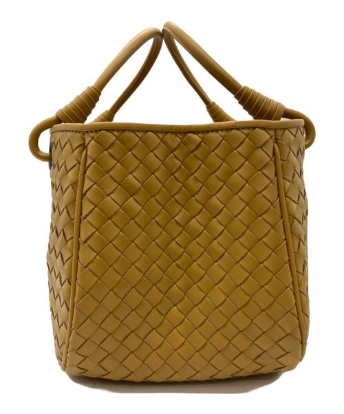 BOTTEGA VENETA（ボッテガベネタ）BOTTEGA VENETA (ボッテガベネタ) イントレチャート　サッチェル イエローの古着・服飾アイテム